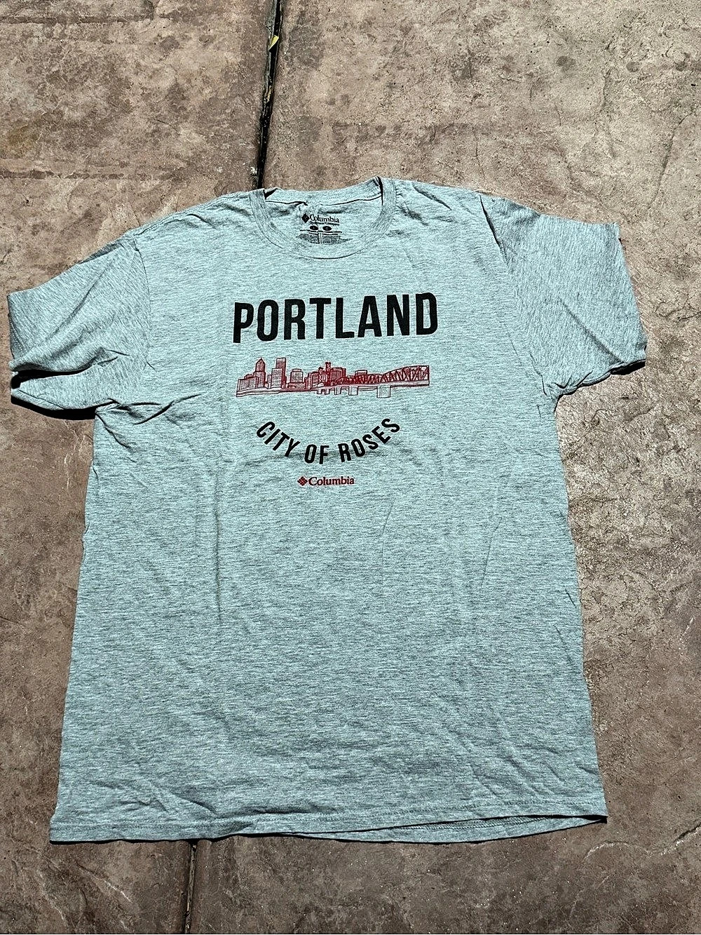 Columbia Portland City of Roses Tee Gray Large